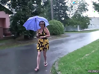 Matured mom and teen lesbian toying each other