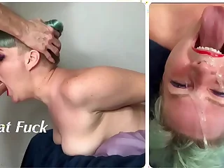 Extreme Throat Fuck be beneficial to StepDaughter with Throat Bulge