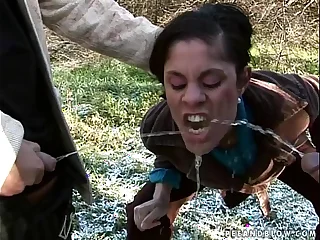 Crazy girl hardcore pee action