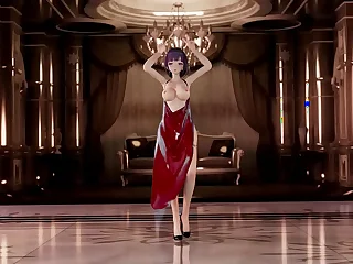 Raiden Mei Naked With Apron Dance Hentai Honkai Impact Mmd 3D In flames Apron &lpar;CLIP&rpar;