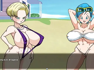 Super Slut Z Tournament 2 &lbrack;Dragon Ball Hentai enjoyment Parody&rsqb; Ep&period;2 android 18 sex against her doppleganger