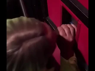 BBC at one's disposal along to gloryhole