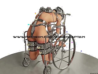 Trapped in Wheelchair Hardcore 3D BDSM Animation