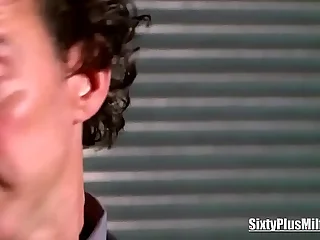 Mature Boss Blows nearby an Office